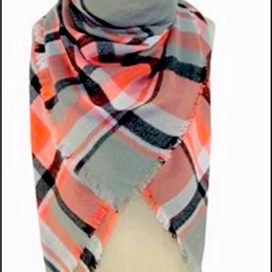 Blanket Scarf Buffalo Plaid Long Warp Shawls Fashion Tartan Knit